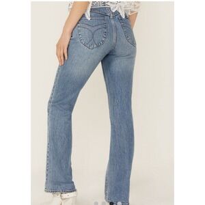 ROLLAS Duster High Rise Slim Bootcut Jeans Womens Size 27 Boho Western Stretch